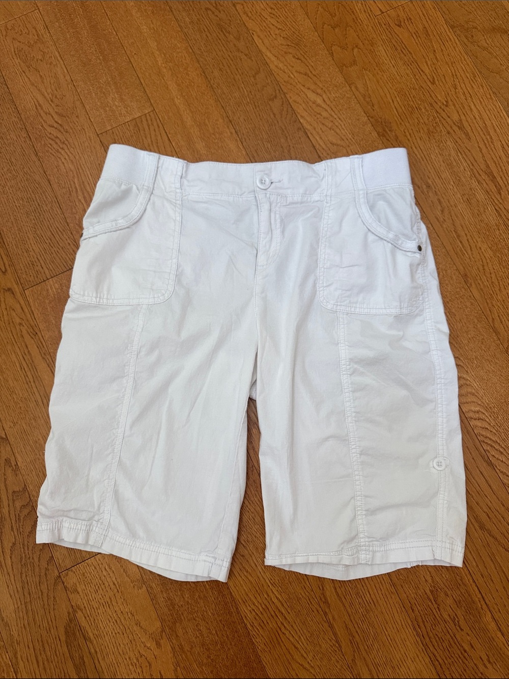 Style & Co. White Cotton Bermuda Shorts